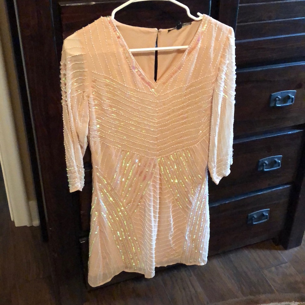 Pink sequin dress